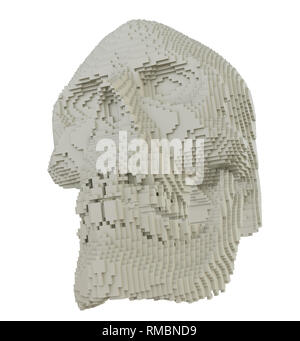 3d printed isolé du crâne Banque D'Images