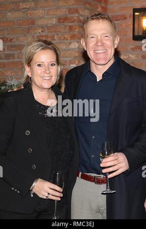 Gilbert et Charlie Adam Henson Banque D'Images