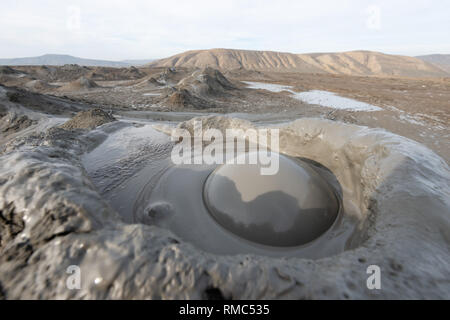 Dans l'Est du parc national de Gobustan Azerbaïdjan près de Bakou, prises en janvier 2019 Banque D'Images