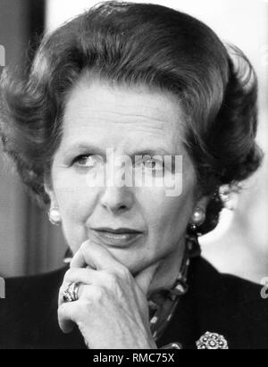 Margaret Thatcher, Premier Ministre britannique. Banque D'Images