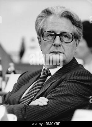Portrait de l'homme politique SPD Hans-Jochen VOGEL. Banque D'Images