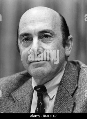 Le ministre fédéral de la Défense, M. Manfred Wörner. Banque D'Images