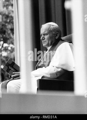 Le Pape Jean Paul II à l'occasion de sa visite en Allemagne. Banque D'Images