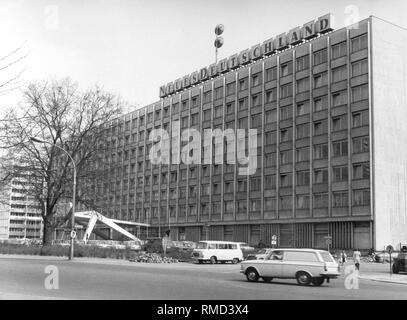 Le bâtiment de l'édition de Morgen dans Berlin Est. Banque D'Images