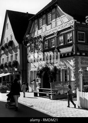 Bars à vins à Hagnau sur le lac de Constance (image non datée). Banque D'Images