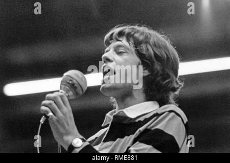 Mick Jagger lors d'un concert des Rolling Stones. Banque D'Images