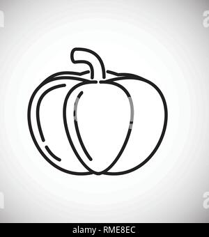 L'icône de la ligne de citrouille sur fond blanc pour la conception graphique et web, simple signe vecteur moderne. Concept de l'Internet. Symbole à la mode pour la conception de site web site web application mobile ou bouton. Illustration de Vecteur