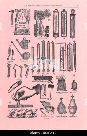 . Catalogue annuel. Pépinières (Horticulture) ; le matériel de pépinière, de légumes, de graines ; fleurs ; jardinage ; Matériel et fournitures ; instruments agricoles ; Ebeling, F. H. (Entreprise). . Veuillez noter que ces images sont extraites de la page numérisée des images qui peuvent avoir été retouchées numériquement pour plus de lisibilité - coloration et l'aspect de ces illustrations ne peut pas parfaitement ressembler à l'œuvre originale.. Ebeling, F. H. (Entreprise). Banque D'Images