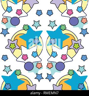 Mignon étoile simple modèle. Illustration de pépinière, bon pour la décoration, l'art de mur de douche de bébé, carte de voeux, affiche, vêtements pour enfants Illustration de Vecteur