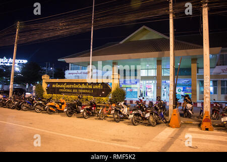 CHIANG MAI, THAÏLANDE - 21 mars 2018 : Terminal de la gare routière de Chiangmai. Photo à la gare routière de Chiangmai, Thaïlande. Banque D'Images