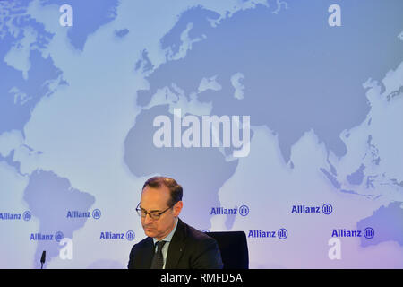 Munich, Allemagne. Feb 15, 2019. Oliver Baete (Président du Directoire d'Allianz SE), image unique, seul motif, portrait, portrait, portrait. ALLIANZ SE, bilan conférence de presse le 15.02.2019. Utilisation dans le monde entier | Credit : dpa/Alamy Live News Banque D'Images