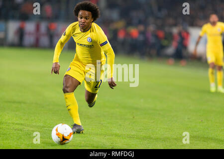 Malmö, Suède. Feb 14, 2019. La Suède, Malmö, 24 février 2019. Willian (22) du Chelsea FC vu au cours de la Ligue Europa ronde de 32 match entre Malmö FF et Chelsea FC au Swedbank Stadion à Malmö. (Photo crédit : Gonzales Photo/Alamy Live News Banque D'Images