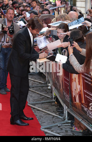 Londres, Royaume-Uni, 13 mai 2014 Viggo Mortensen arrive à la première UK de "Les Deux visages de janvier' au Curzon Mayfair à Londres, Angleterre Banque D'Images