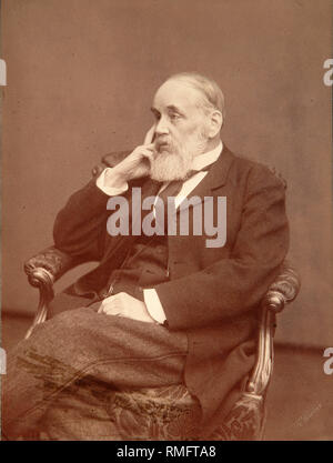 Portrait de l'auteur Ivan Gontcharov (1812-1891). Photo albumine Banque D'Images