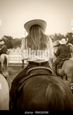 Cowgirl rodéo academie Banque D'Images