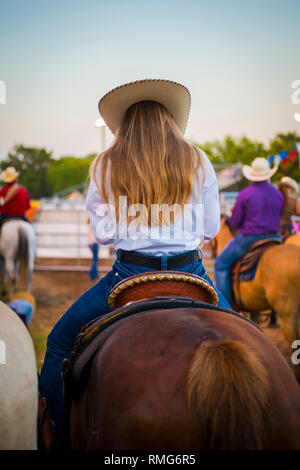 Cowgirl rodéo academie Banque D'Images