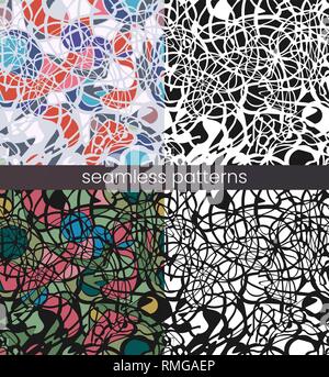 Vector mosaïque continue jeu de motifs. Du verre brisé. Résumé motif en mosaïque Illustration de Vecteur