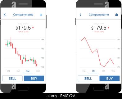 L'interface mobile Trading Illustration de Vecteur