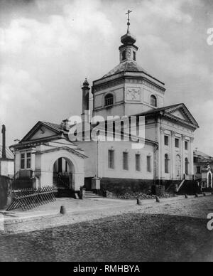 L'église Trinity Life-Giving sur Serebrenniki à Moscou. Photo albumine Banque D'Images