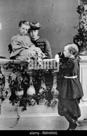 Les enfants de l'empereur Alexandre II de Russie. Photo albumine Banque D'Images