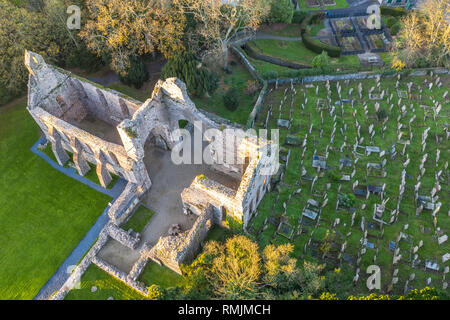 Drone aérien photos de monastère Abbaye gris Grayabbey Banque D'Images