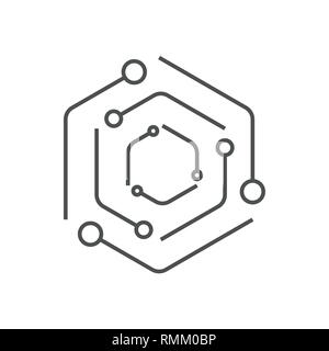 IOT, internet, des choses, de, icône mondiale. Vecteur ligne symbole pour l'assurance-chômage et de ux, site web ou application mobile Illustration de Vecteur