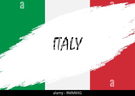 Coup de pinceau à fond de l'Italie pavillon de style Grunge Illustration de Vecteur