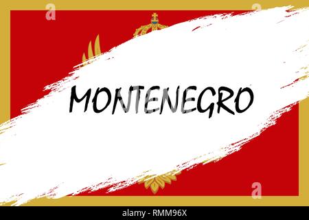 Coup de pinceau fond avec pavillon de style Grunge Illustration de Vecteur