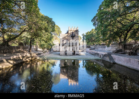 Thermes de Fasiladas Noth à Gondar, Ethiopie, Afrique Banque D'Images