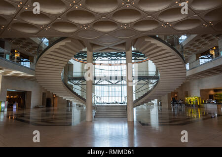 Doha, Qatar - 9 novembre, 2016. Vue de l'intérieur du hall du Musée d'Art islamique de Doha. Banque D'Images