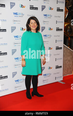 Les clients arrivent pour l'assemblée annuelle Writers' Guild Awards cérémonie tapis rouge à Regent's Park à Londres comprend : Dame Pippa Harris Où : London, Royaume-Uni Quand : 14 Jan 2019 Credit : WENN.com Banque D'Images