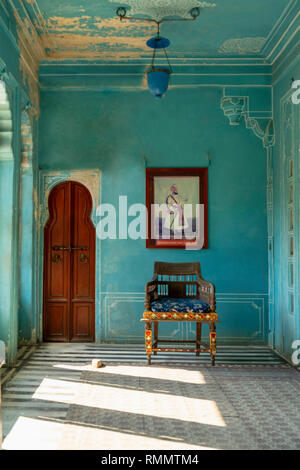 Zenana Mahal ou queen's chambers , City Palace, Udaipur, Rajasthan, Inde Banque D'Images