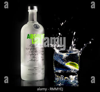 Absolute Vodka Lime Banque D'Images