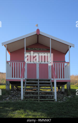 Cabines de plage au ministre sur l'île de sheppey angleterre kent Banque D'Images