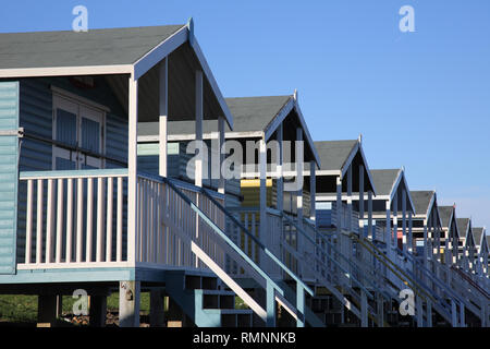 Cabines de plage au ministre sur l'île de sheppey angleterre kent Banque D'Images