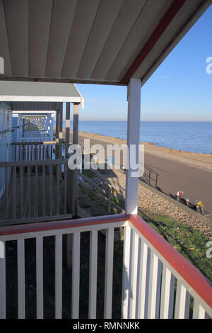 Cabines de plage au ministre sur l'île de sheppey angleterre kent Banque D'Images