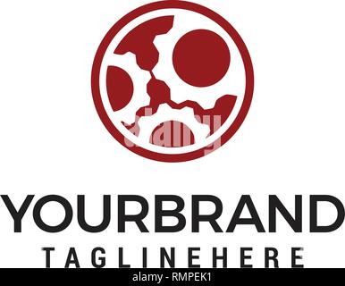 Cercle de dessins de logos modèle concept Illustration de Vecteur