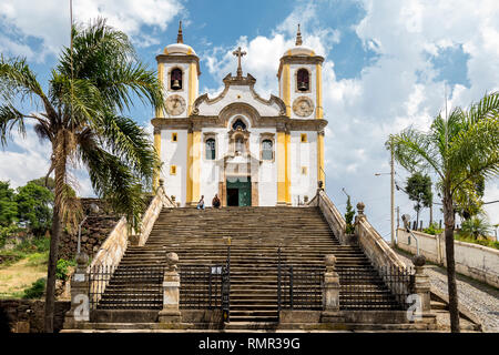 Église de Santa Efigenia à Ouro Preto, Minas Gerais, Brésil Banque D'Images