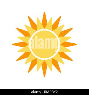 Télévision sun vector icône sur fond blanc Illustration de Vecteur