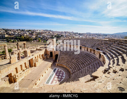 Théâtre du nord, Jerash, Jordanie, gouvernorat de Jerash Banque D'Images