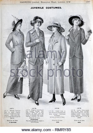 Vêtements Harrods, publicité vintage 1913 Banque D'Images