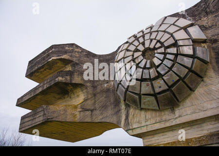 Podgaric, Croatie - 30 décembre 2018. Le monument à la révolution du peuple de Moslavina, comté de Bjelovar-Bilogora Croatie centrale - un Yug Banque D'Images