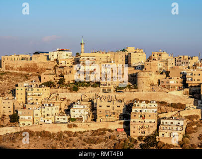 Al-Karak au lever du soleil, Karak, Jordanie Gouvernorat Banque D'Images