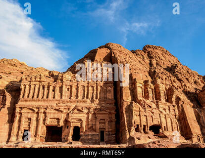 Palais et tombeaux de Corinthe, Petra, le Gouvernorat de Ma'an, Jordanie Banque D'Images