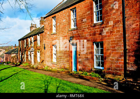 Les chalets, Boroughgate dans Appleby, Westmorland, Cumbria, Angleterre Banque D'Images