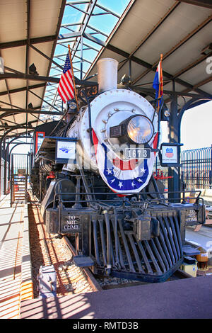 Pacifique Sud # 1673, un 2-6-0 M-4b de 1900 locomotives de bosses à la Southern Arizona Musée des Transports à Tucson AZ Banque D'Images