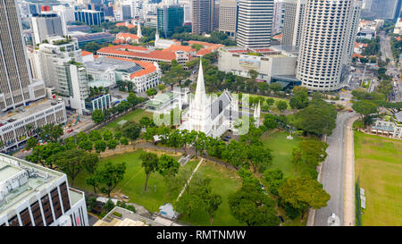 La Cathédrale de St Andrews, à Singapour Banque D'Images