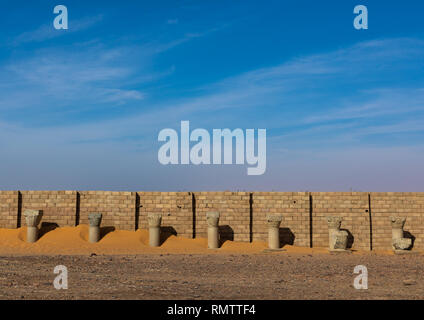 Colonnes de granite, Nubia, Old Dongola, Soudan Banque D'Images