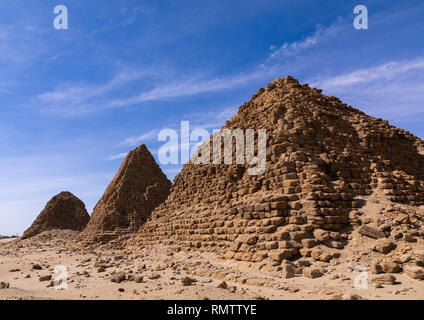 Pyramides de Royal kings nubien, le nord de l'État, Nuri, Soudan Banque D'Images