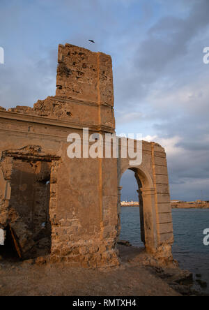 Les bâtiments en ruine, les ottomans l'état de la mer Rouge, au Soudan, Suakin Banque D'Images